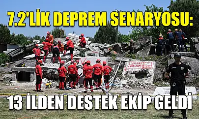 7.2'lik Deprem Senaryosu: 13 İlden Destek Ekip Geldi