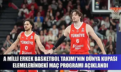 A Milli Erkek Basketbol Takımı'nın Dünya Kupası elemelerindeki maç programı açıklandı