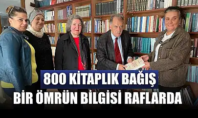 Bir ömrün bilgisi raflarda:800 kitaplık bağış