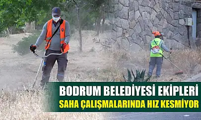 Bodrum Belediyesi ekipleri saha çalışmalarında hız kesmiyor