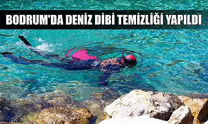 Bodrum'da deniz dibi temizliği yapıldı