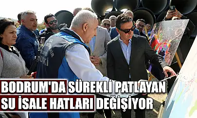 Bodrum'da sürekli patlayan su isale hatları değişiyor