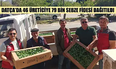 Datça'da 46 üreticiye 79 bin sebze fidesi dağıtıldı