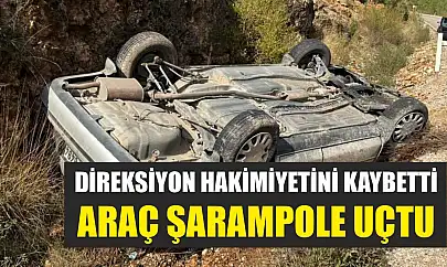 Direksiyon Hakimiyetini Kaybetti: Araç Şarampole Uçtu