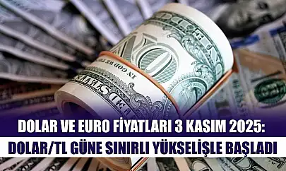 Dolar ve Euro Fiyatları 3 Kasım 2025: Dolar/TL Güne Sınırlı Yükselişle Başladı