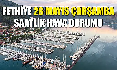 Fethiye 28 Mayıs Çarşamba Saatlik Hava Durumu