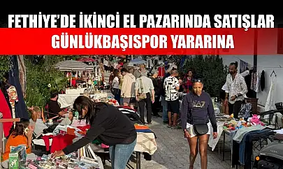 Fethiye'de ikinci el pazarında satışlar Günlükbaşıspor yararına