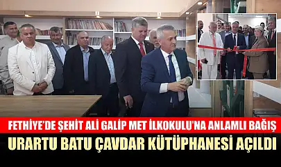 Fethiye'de Şehit Ali Galip Met İlkokulu'na anlamlı bağış