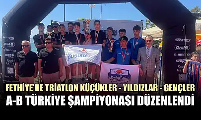 Fethiye'de Triatlon Küçükler - Yıldızlar - Gençler A-B Türkiye Şampiyonası Düzenlendi