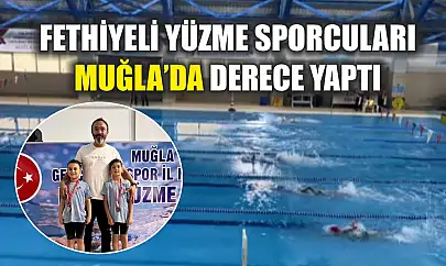 Fethiyeli Yüzme Sporcuları Muğla'da Derece Yaptı