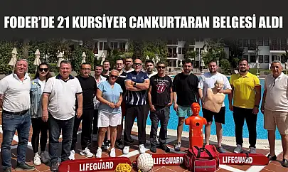 FODER'de 21 kursiyer cankurtaran belgesi aldı