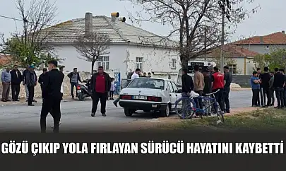 Gözü çıkıp yola fırlayan sürücü hayatını kaybetti
