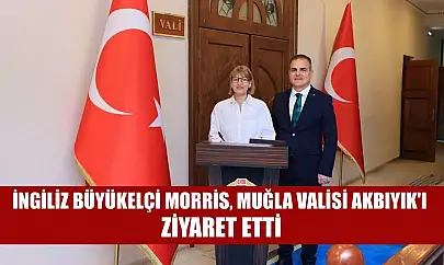 İngiliz Büyükelçi Morris, Muğla Valisi Akbıyık'ı ziyaret etti