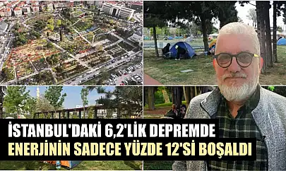 İstanbul'daki 6,2'lik depremde enerjinin sadece yüzde 12'si boşaldı