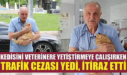 Kedisini veterinere yetiştirmeye çalışırken trafik cezası yedi, itiraz etti