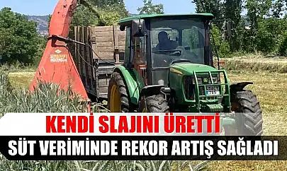 Kendi slajını üretti, süt veriminde rekor artış sağladı