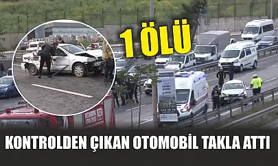 Kontrolden çıkan otomobil takla attı :1 ölü