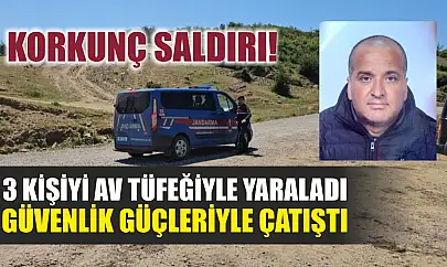 Korkunç saldırı! 3 kişiyi av tüfeğiyle yaraladı, güvenlik güçleriyle çatıştı