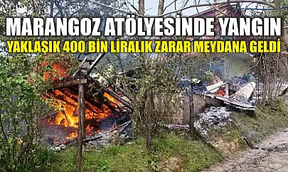 Marangoz atölyesinde yangın: Yaklaşık 400 bin liralık zarar meydana geldi