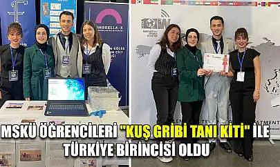 MSKÜ öğrencileri 'Kuş Gribi Tanı Kiti' ile Türkiye birincisi oldu