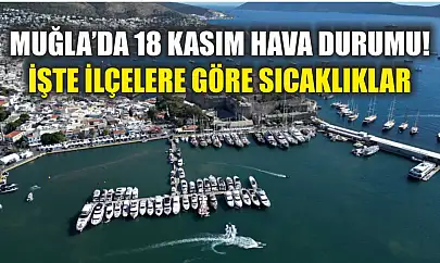 Muğla'da 18 Kasım Hava Durumu! İşte İlçelere Göre Sıcaklıklar