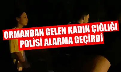 Ormandan gelen kadın çığlığı polisi alarma geçirdi