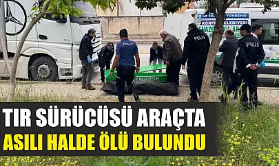 Tır sürücüsü araçta asılı halde ölü bulundu
