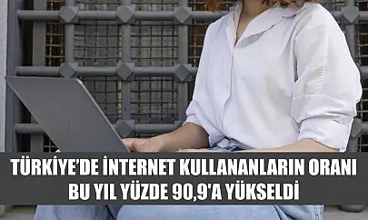 Türkiye'de internet kullananların oranı bu yıl yüzde 90,9'a yükseldi