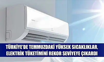 Türkiye'de temmuzdaki yüksek sıcaklıklar, elektrik tüketimini rekor seviyeye çıkardı