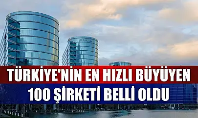 Türkiye'nin en hızlı büyüyen 100 şirketi belli oldu