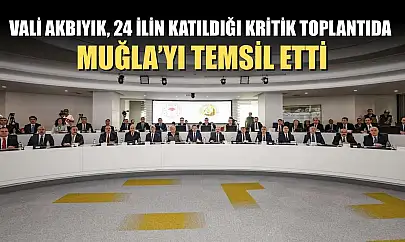 Vali Akbıyık, 24 ilin katıldığı kritik toplantıda Muğla'yı temsil etti