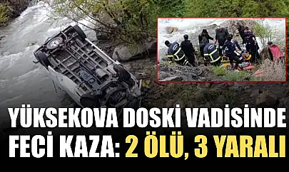 Yüksekova Doski Vadisinde feci kaza: 2 ölü, 3 yaralı