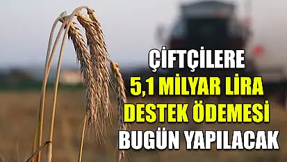 Çiftçilere 5,1 milyar lira destek ödemesi bugün yapılacak