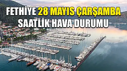 Fethiye 28 Mayıs Çarşamba Saatlik Hava Durumu
