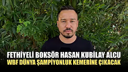 Fethiyeli boksör Hasan Kubilay Alcu, WBF dünya şampiyonluk kemerine çıkacak