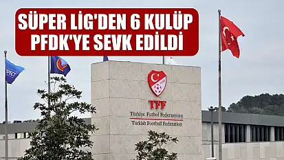 Süper Lig'den 6 kulüp, PFDK'ye sevk edildi