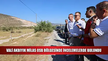 Vali Akbıyık Milas OSB bölgesinde incelemelerde bulundu