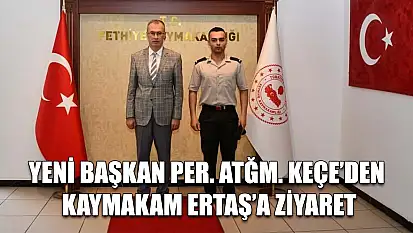 Yeni Başkan Per. Atğm. Keçe'den Kaymakam Ertaş'a Ziyaret
