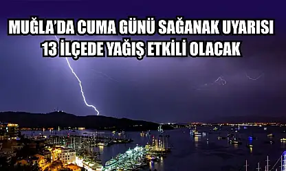 Muğla'da Cuma Günü Sağanak Uyarısı: 13 İlçede Yağış Etkili Olacak