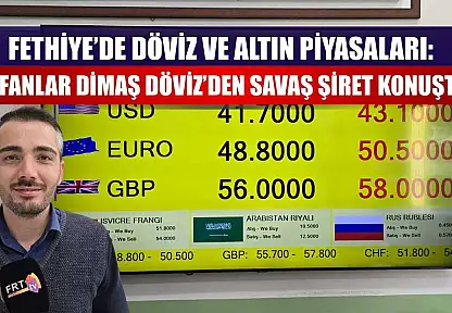 Fethiye'de Döviz ve Altın Piyasaları: Tufanlar Dimaş Döviz'den Savaş Şiret Konuştu