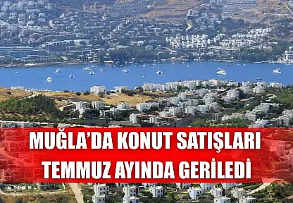 Muğla'da konut satışları Temmuz ayında geriledi