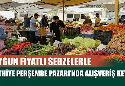 Uygun fiyatlı sebzelerle Fethiye Perşembe Pazarı'nda alışveriş keyfi