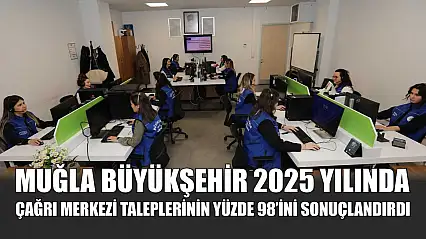 Muğla Büyükşehir 2025 Yılında Çağrı Merkezi Taleplerinin Yüzde 98'ini Sonuçlandırdı