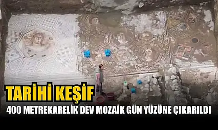 400 metrekarelik dev mozaik gün yüzüne çıkarıldı
