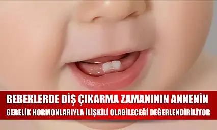 Bebeklerde diş çıkarma zamanının annenin gebelik hormonlarıyla ilişkili olabileceği değerlendiriliyor