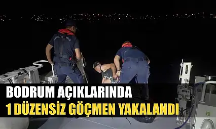 Bodrum açıklarında 1 düzensiz göçmen yakalandı