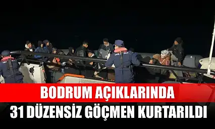 Bodrum açıklarında 31 düzensiz göçmen kurtarıldı