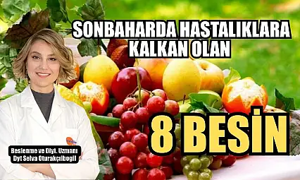 Beslenme ve Diyet Uzmanı Oturakçıibogil, sonbaharda hastalıklara kalkan olan 8 besini sıraladı