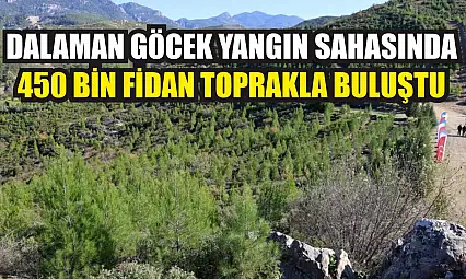 Dalaman Göcek Yangın Sahasında 450 Bin Fidan Toprakla Buluştu
