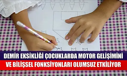 Demir eksikliği çocuklarda motor gelişimini ve bilişsel fonksiyonları olumsuz etkiliyor